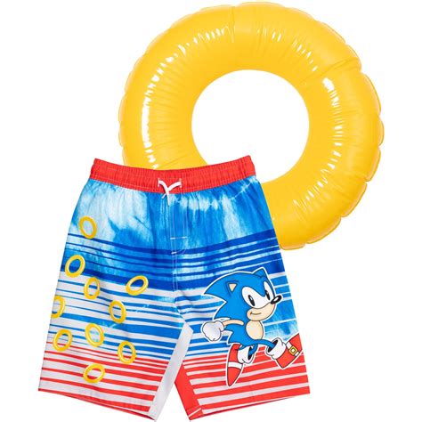 Buy Sega Sonic The Hedgehog Swim Trunks Bathing Suit With Inflatable