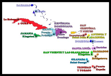 Países Y Capitales De Las Antillas Mar Caribe Saber Es Práctico