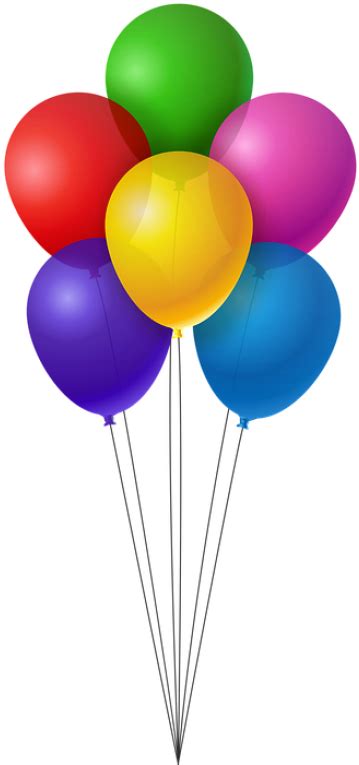 Ballons Bunte Geburtstag F Balões Coloridos Png Clipart Full