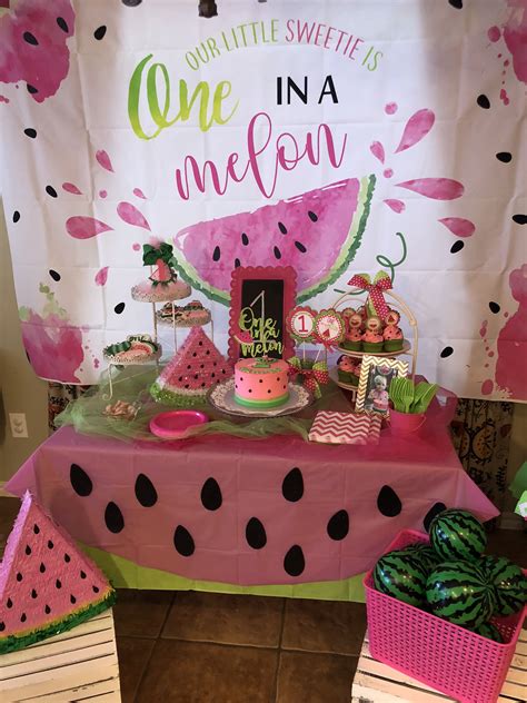Watermelon One In A Melon First Birthday 1st Birthday Party For