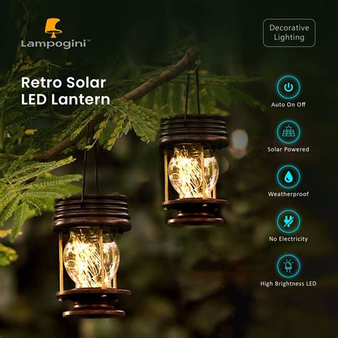 Retro Solar Led Lantern Decorative Light Pelita Raya