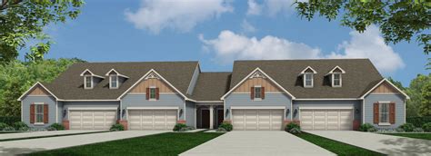 A block of attached houses. AV Homes Offers Ranch-Style Townhomes in Raleigh | Builder ...