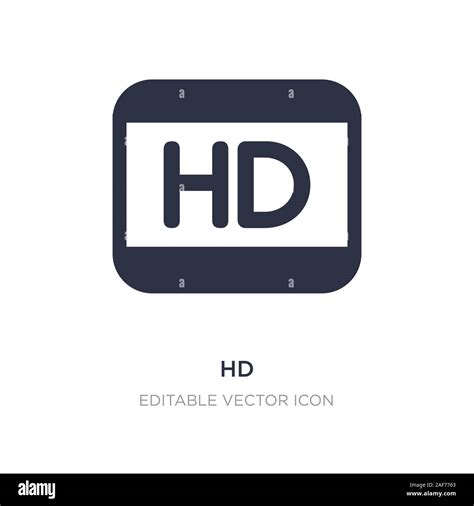 Hd Icon On White Background Simple Element Illustration From Cinema