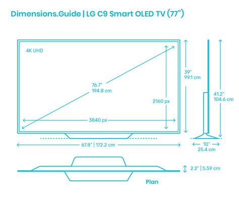 Lg C9 Smart Oled Tv 77” Dimensions Drawings 48 Off