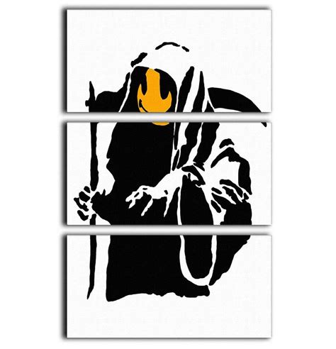 Banksy Grim Reaper 3 Split Panel Canvas Print Canvas Art Rocks