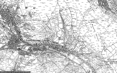 Historic Ordnance Survey Map Of Ystrad 1898 Francis Frith