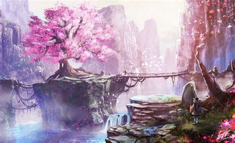 Cherry Blossom Tree Anime Wallpapers Top Free Cherry