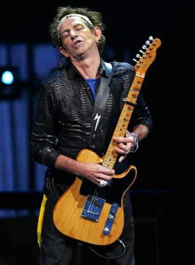 Keith Richards made his guitars sit on the couches