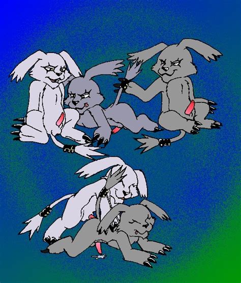 Rule 34 Anal Anal Sex Bandai Cabbit Digimon Feline Furry Furry Only Gay Gazimon Glenn Group