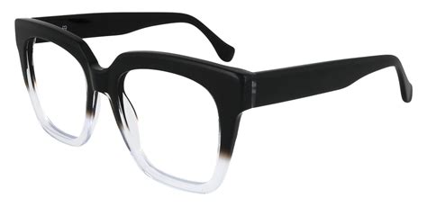 Lyric Square Prescription Glasses Black Crystal Fade Mens Eyeglasses Payne Glasses