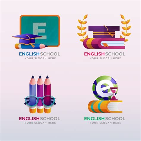 Free Vector English Logo Design Template