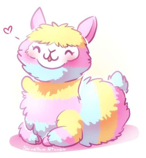 Rainbow Alpaca Fluff By Shinepawart On Deviantart Cute Drawings