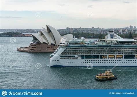 Radiance Of The Seas Cruise Ship Leaving Sydney Harbour Editorial Photo