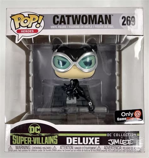Funko Pop Dc Heroes Catwoman 269 Jim Lee Deluxe Gamestop 2019 Vaulted