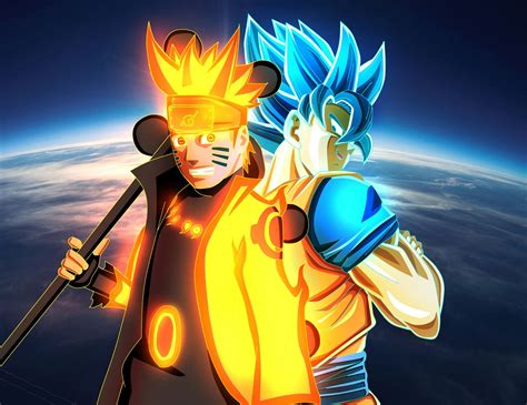 Naruto And Goku Anime Dragon Ball Super Dragon Ball Super Artwork