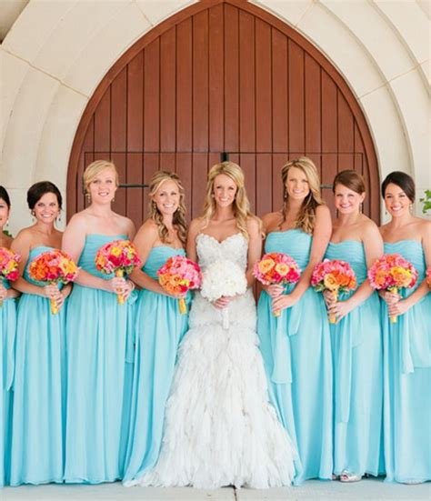 Tiffany Blue Coral And White Perfect For A Springsummer Wedding