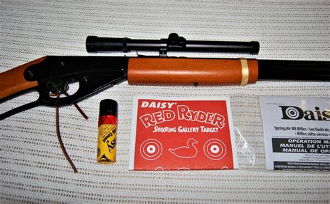 Daisy Red Ryder Bb Gun With Scope Rr 80th Anniv Bronze Medal Bbs And Targets
