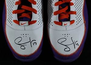 Steve Nash Signed Game Used Shoes Suns Gai Coa Pristine Auction