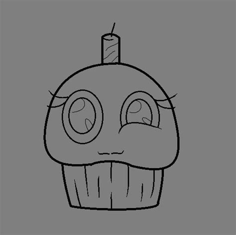 Fnaf Cupcake Line Art By Artisticpanda3 On Deviantart