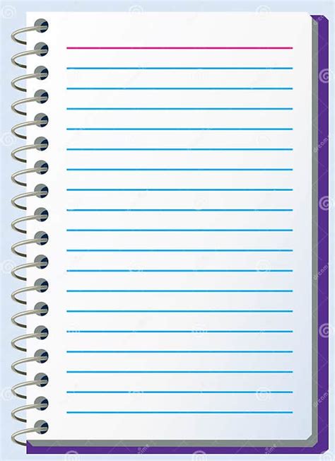 Notepad With Lines Stock Vector Illustration Of Message 12790421