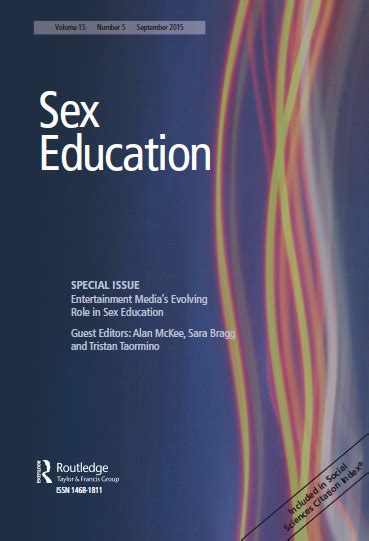 Special Issue Of The Journal Of Sex Education Just Out School Of Education News