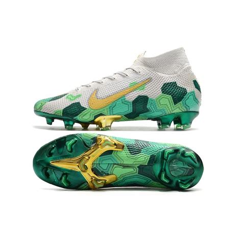 Mbappe Nike Botas de Fútbol Mercurial Superfly VII Elite FG Gris Dorado