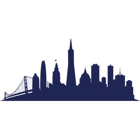 Select from premium chicago skyline silhouette of the highest quality. San Francisco skyline da cidade - Baixar PNG/SVG Transparente