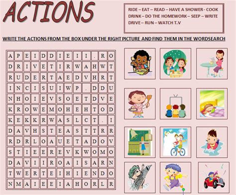 Actions Worksheet