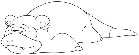 F2u Lineart 079 Slowpoke Galarian Form By Pokemon Lines On Deviantart