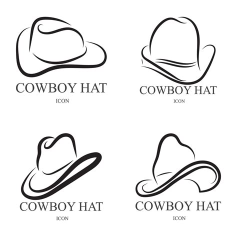 Cowboy Hat Logo Icon Vector Design Template 3243006 Vector Art At Vecteezy