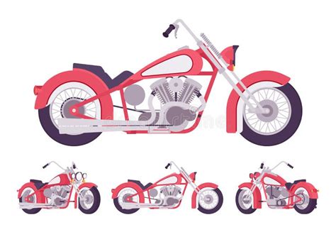 Chopper Motorcycle Cartoon Style Stock Illustrations 644 Chopper