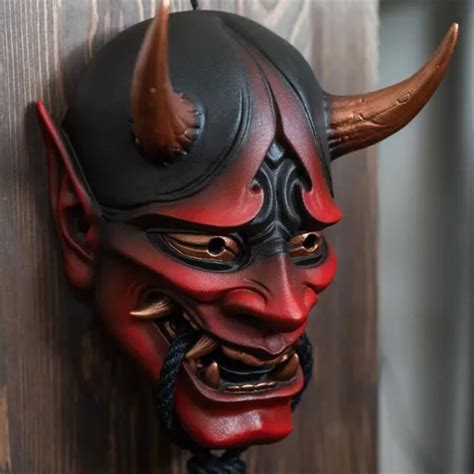 Japanese Hannya Prajna Devil Demon Oni Samurai Mask Latex