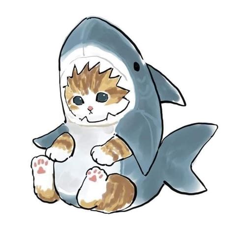 Michi Tiburón in 2020 | Cute animal drawings, Cat art, Kawaii art