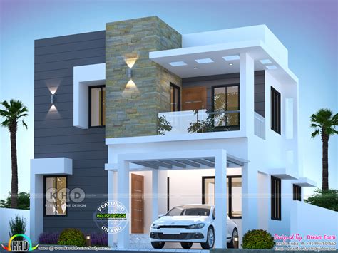 3 Bhk Cute Modern Villa Kerala Home Design And Floor