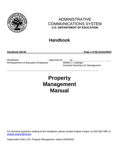 Property Management Manual Template