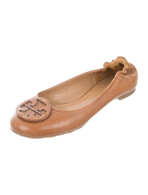 Tory Burch Reva Leather Flats Shoes Wto232059 The Realreal