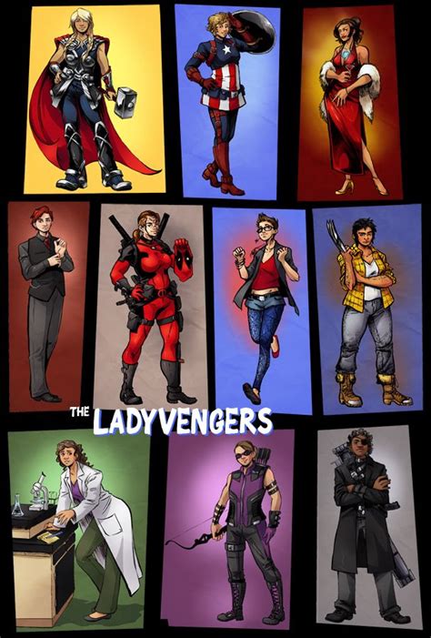 Genderbent Avengers Avengers Female Avengers Marvel Artwork