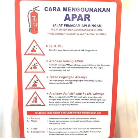 Jual Sign Label Sticker Cara Penggunaan Alat Pemadam Api Ringan Apar X Di Lapak Hugo Safety