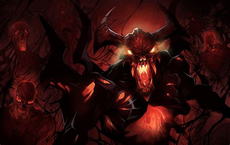 Picture Dota 2 Shadow Fiend Demon Monsters Horns Vdeo Game