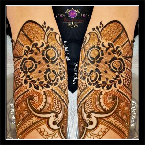 These henna designs with just floral patches all over are an interesting twist to the usual traditional bridal mehendi designs! For mehndi order bookings and classes contact 09833887817 ...