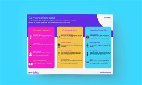 Discuss Any Topic Design Your Own Conversation Card Goodhabitz
