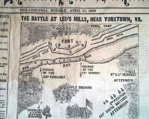 Siege Of Yorktown And Battle Of Fort Pulaski Maps Civil War 1862 Old