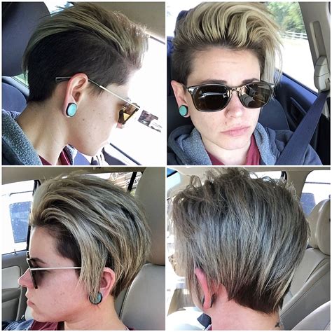 back view shaved lesbian hairstyle