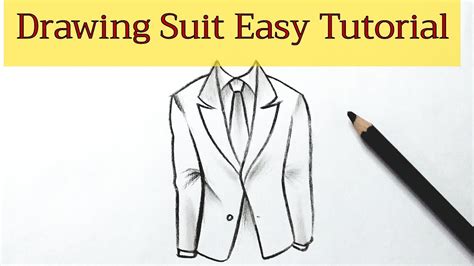 How To Draw A Suit And Tie Easy Drawing Coat Step By Step Tutorial For