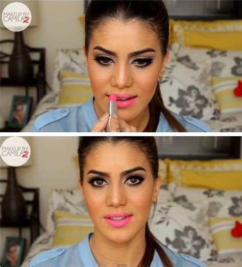 Pink Lips And Small Cat Eye By Camila Coelho Link To The Tutorial
