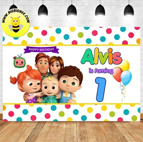 Cocomelon Theme Personalized Banners Birthday Party Banner Banner
