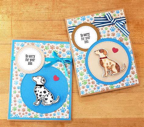 Stampin Up Happy Tails Dog Cards Pet Sympathy