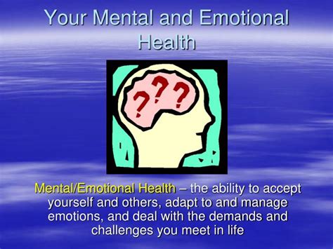 Ppt Your Mental And Emotional Health Powerpoint Presentation Free