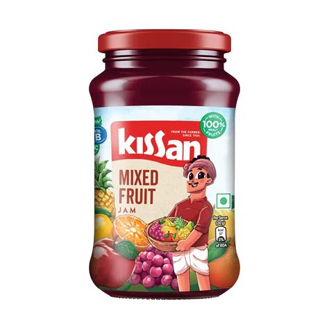 kissan mixed fruit jam with real fruit ingredients 500 g grocery and gourmet foods