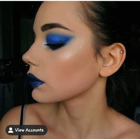 20 Ways To Wear Blue Lipstick The Glossychic Blue Lipstick Makeup Blue Lipstick Blue
